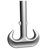 Ramshorn hook un-machined