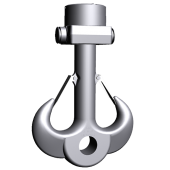 Drop forged ramshorn hook Form B